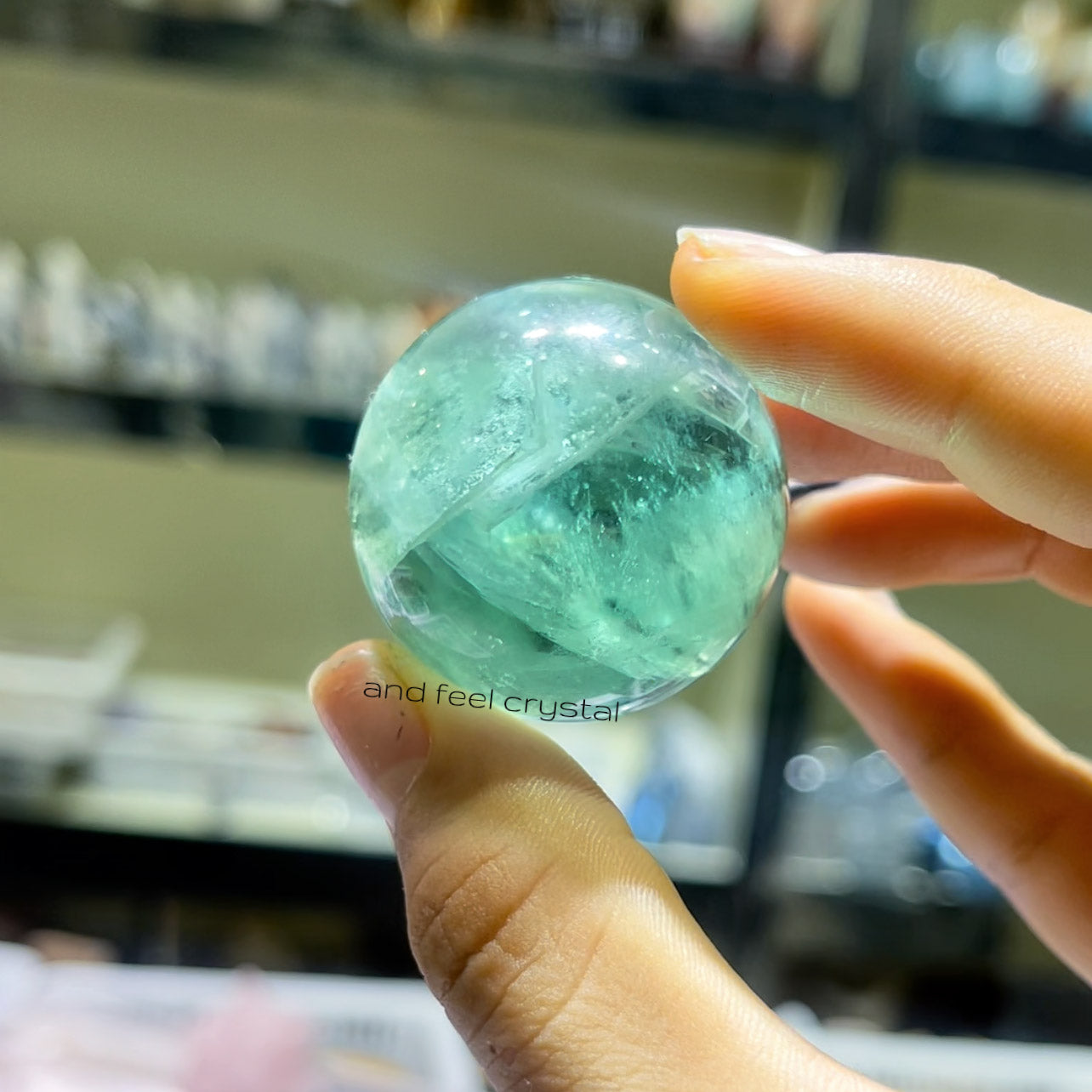 Green Fluorite Sphere