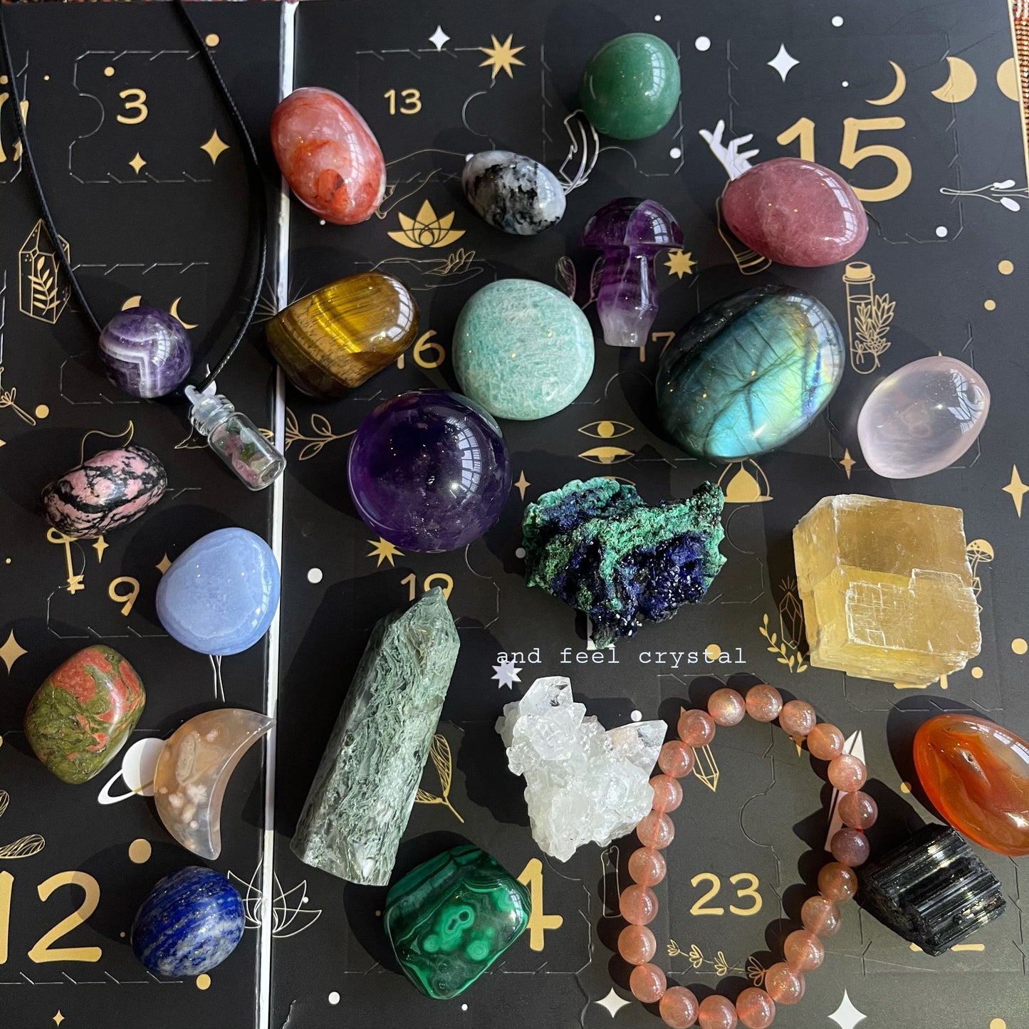 Crystal Advent Calendar  24 different crystals